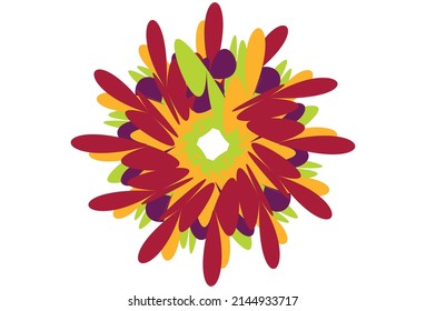 Abstract colorful symbol isolated on white background