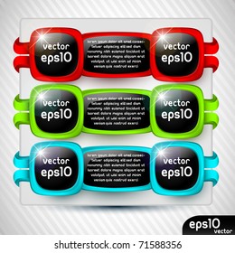 Abstract colorful tag (bubble speech set)