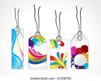 abstract colorful tags vector illustration