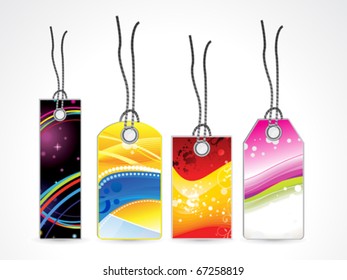 abstract colorful tags vector illustration