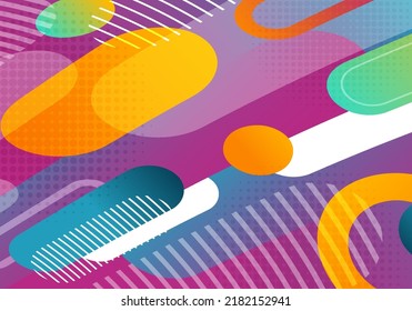 Abstract colorful tech template design decorative artwork style. Overlappng decoration of mesh geometric background. Vector