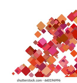 Abstract colorful technology concept background from diagonal rounded squares with shadows - vector graphic