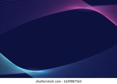abstract colorful technology dotted wave dot lines with glowing for design  background