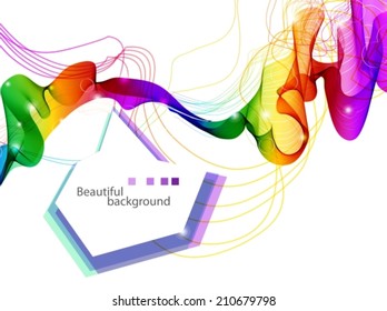 Abstract colorful template background, Brochure design with beautiful wave, VECTOR