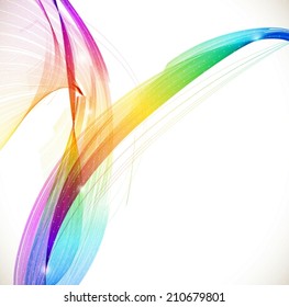 Abstract colorful template background, Brochure design with beautiful wave, VECTOR