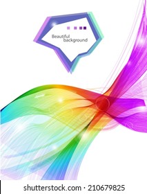Abstract colorful template background, Brochure design with beautiful wave, VECTOR