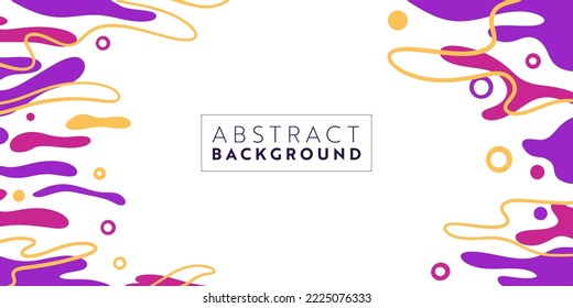 Abstract colorful template banner with color. Design with liquid shape.
