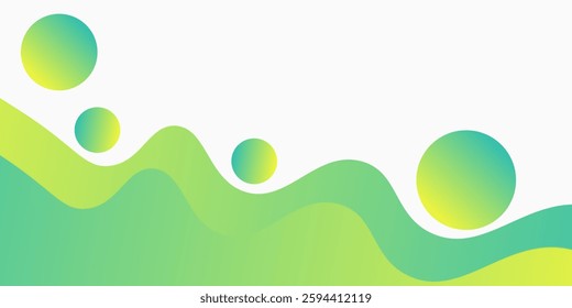 Abstract colorful template banner with gradient color. Design with liquid shape modern abstract