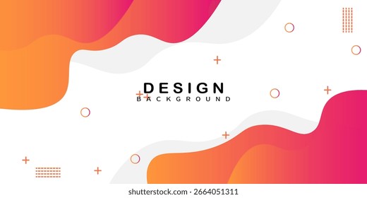 Banner de modelo Colorido Abstrato com cor de gradiente. Design com forma líquida, vetor etc.