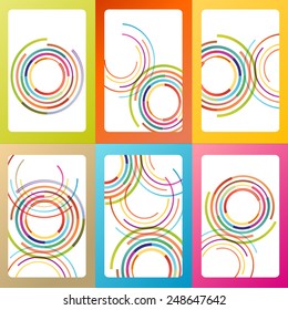Abstract colorful template, banner set vector background concept