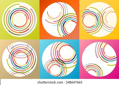 Abstract colorful template, banner set vector background concept