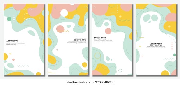 Abstract colorful template set background. Vector illustration.