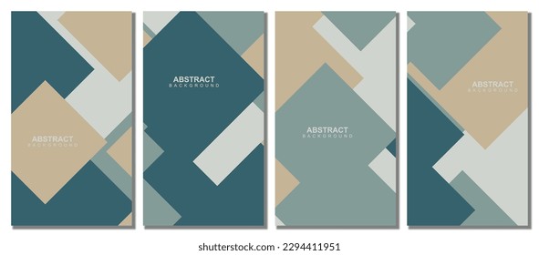 Abstract colorful template set background. Vector illustration.