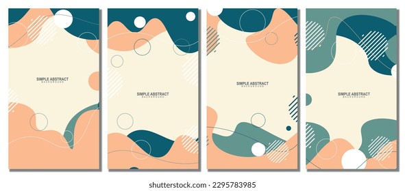 Abstract colorful template set background. Vector illustration.