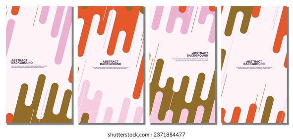 Abstract colorful template set background. Vector illustration.