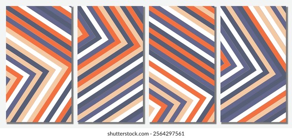 Abstract colorful template set background. Vector illustration.