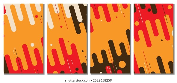 Abstract colorful template set background. Abstract background. Vector illustration.