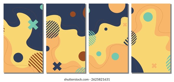 Abstract colorful template set background. Abstract background. Vector illustration.
