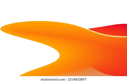 Abstract colorful template vector background. orange and red color woth wave blend.
