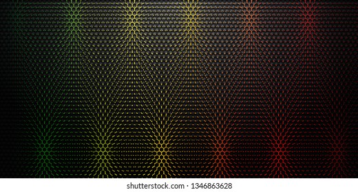 Abstract colorful texture background with black hexagon. Vector illustration.