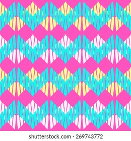 Abstract colorful textured chevron seamless pattern.Herringbone fabric print.