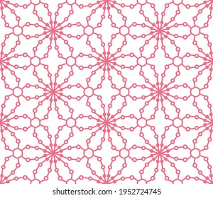 Abstract colorful thin line doodle flower seamless pattern. Floral motif background. Vector illustration. 