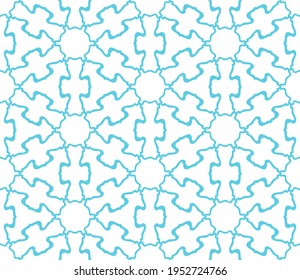 Abstract colorful thin line doodle flower seamless pattern. Floral motif background. Vector illustration. 
