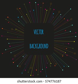 Abstract colorful thin lines background with place for your content. Vector illustration for banner, poster, flyer, card, postcard, cover, brochure