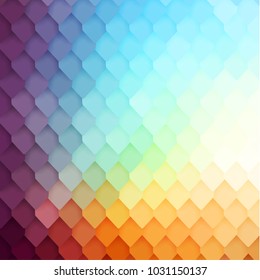 Abstract colorful tiled pattern - geometric background  with roofing texture