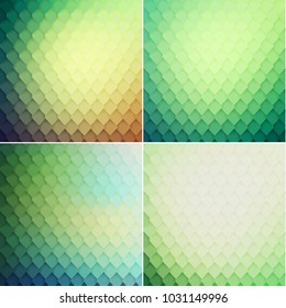 Abstract colorful tiled pattern - seamless geometric background  with roofing texture