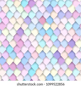 Abstract colorful tiled pattern - seamless geometric background  with roofing texture