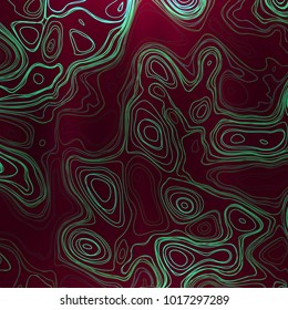 Abstract colorful topographic background with gradient banner. Colored liquid wavy lines. Creative texture. Cover layout template. Abstract map concept. Vector illustration.