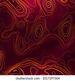 Abstract colorful topographic background with gradient banner. Colored liquid wavy lines. Creative texture. Cover layout template. Abstract map concept. Vector illustration.