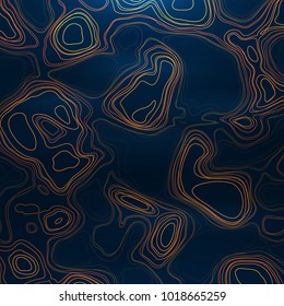 Abstract colorful topographic background with gradient banner. Colored liquid wavy lines. Creative texture. Cover layout template. Abstract map concept. Vector illustration.
