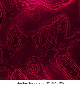 Abstract colorful topographic background with gradient banner. Colored liquid wavy lines. Creative texture. Cover layout template. Abstract map concept. Vector illustration.