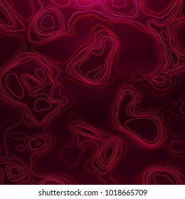 Abstract colorful topographic background with gradient banner. Colored liquid wavy lines. Creative texture. Cover layout template. Abstract map concept. Vector illustration.