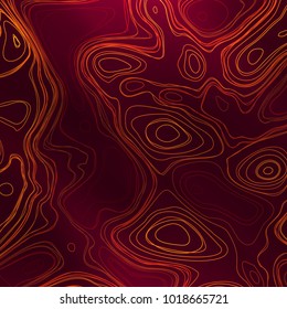 Abstract colorful topographic background with gradient banner. Colored liquid wavy lines. Creative texture. Cover layout template. Abstract map concept. Vector illustration.