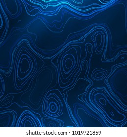 Abstract colorful topographic background with gradient banner. Colored liquid wavy lines. Creative texture. Cover layout template. Abstract map concept. Vector illustration.