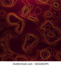 Abstract colorful topographic background with gradient banner. Colored liquid wavy lines. Creative texture. Cover layout template. Abstract map concept. Vector illustration.