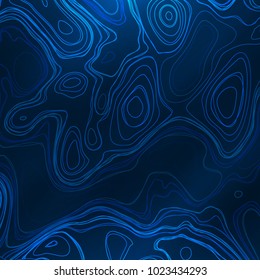 Abstract colorful topographic background with gradient banner. Colored liquid wavy lines. Creative texture. Cover layout template. Abstract map concept. Vector illustration.