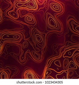 Abstract colorful topographic background with gradient banner. Colored liquid wavy lines. Creative texture. Cover layout template. Abstract map concept. Vector illustration.