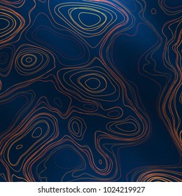 Abstract colorful topographic background with gradient banner. Colored liquid wavy lines. Creative texture. Cover layout template. Abstract map concept. Vector illustration.
