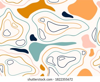 Abstract colorful topographic map design vector.