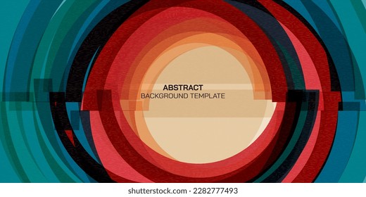 Abstract colorful transparency circle spin background.