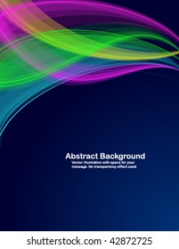 Abstract colorful transparent waves . Vector illustration in RGB colors.