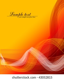Abstract colorful transparent waves. Vector