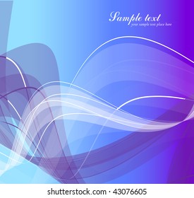 Abstract colorful transparent waves. Vector