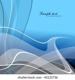  Resumen de coloridas olas transparentes. Vector