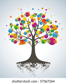 Abstract colorful tree.