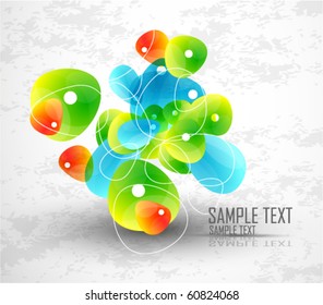 Abstract colorful tree design
